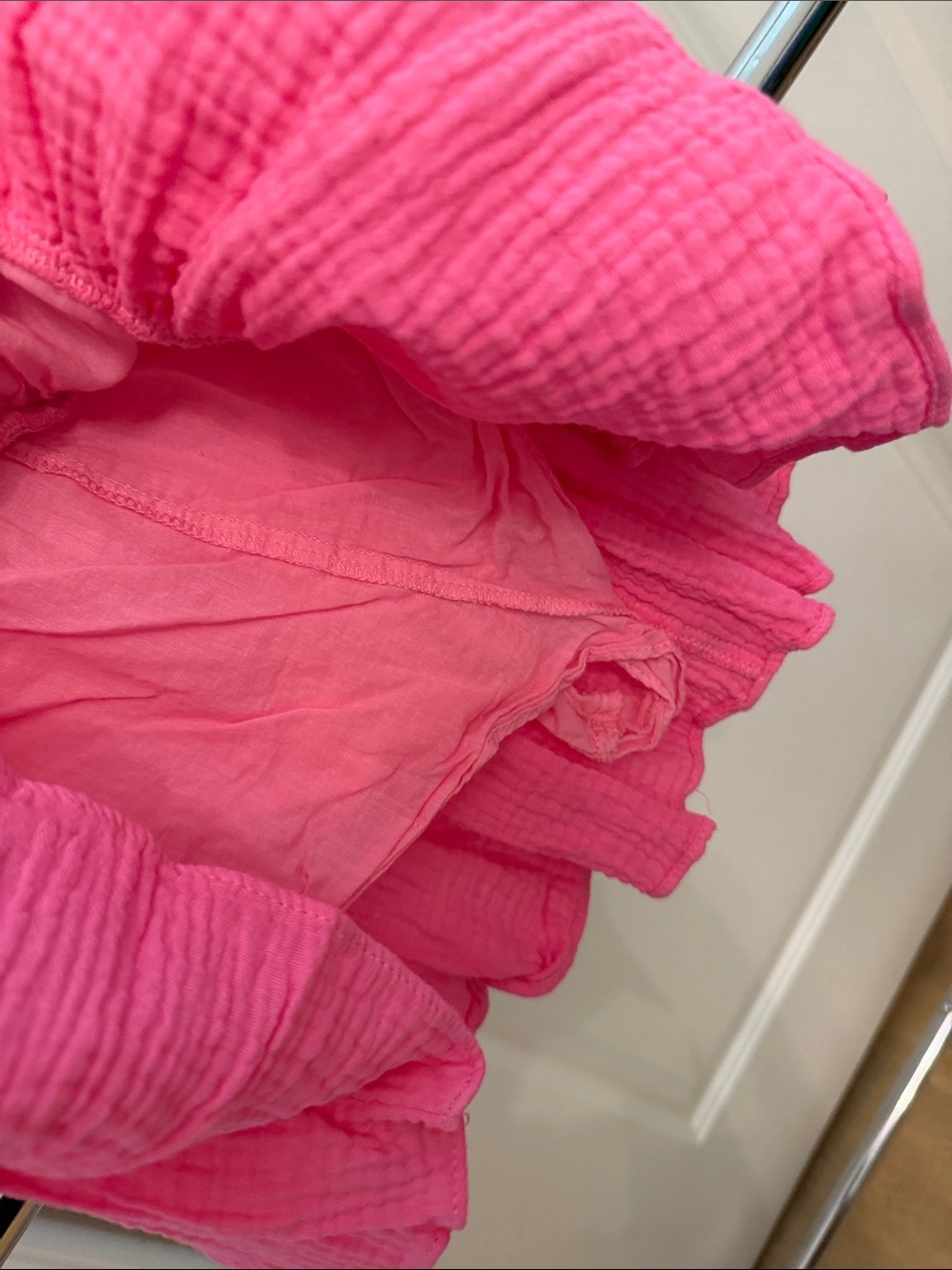 Pink Ruffled Tiered romper - Picture 3 of 3